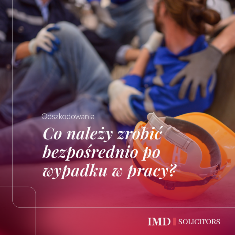Co należy zrobić bezpośrednio po wypadku w pracy?